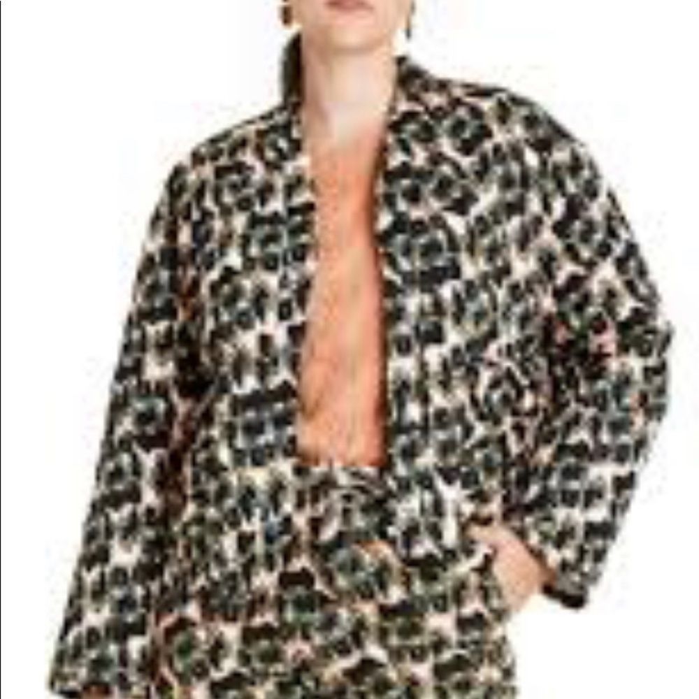 Rachel Comey for Target Quilted Jacket Olive Animal Print size Small - Picture 3 of 7